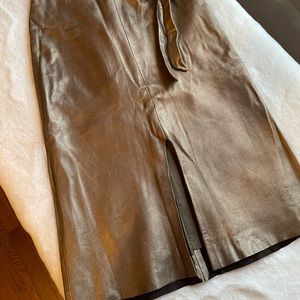 Womens Leather skirt (Bronze)